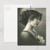 Victoriaans  meisje briefkaart (Voorkant / Achterkant)