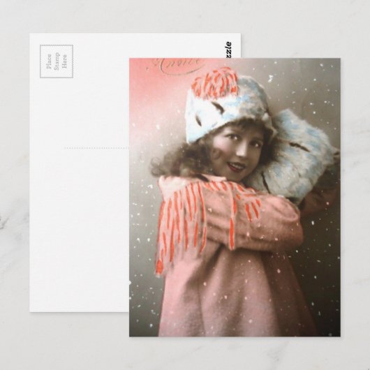 Victoriaans meisje Briefkaart (Voorkant / Achterkant)