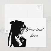 Victoriaans meisje briefkaart (Voorkant / Achterkant)