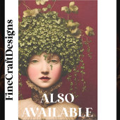 Victoriaans meisje, fluwelen jurk, wijnstokken BE6 Tissuepapier