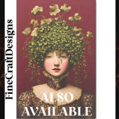 Victoriaans meisje, fluwelen jurk, wijnstokken BE7 Tissuepapier