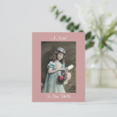 Victoriaans meisje helemaal gekleed! Briefkaart (Staand voorkant)
