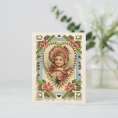 Victoriaans meisje in de  reproductie van het Lijs Briefkaart (Staand voorkant)