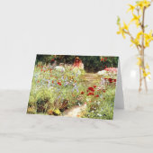 Victoriaans meisje in de Vloertuin Kaart (Gele Bloem)