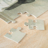  Victoriaans meisje in een nachtjapon met haar kat Legpuzzel (Zijkant)