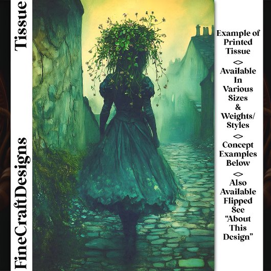 Victoriaans meisje in groene jurk DG7LF Decoupage Tissuepapier
