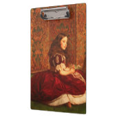  Victoriaans Meisje in Rood van Millais Klembord (Links)