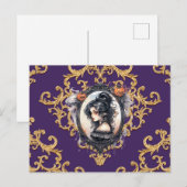 Victoriaans Meisje in  Spiegel Halloween Feestdagenkaart (Voorkant / Achterkant)