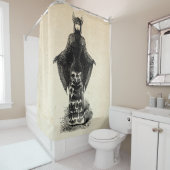Victoriaans Meisje in Vleermuis Kostuum I Douchegordijn (In situ)