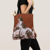 Victoriaans meisje in wit, alles-in-printtas tote bag (Dichtbij)