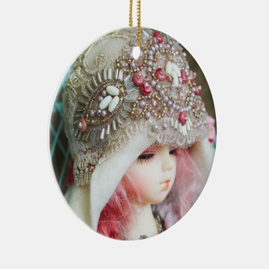 Victoriaans meisje keramisch ornament (Rechts)