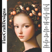 Victoriaans Meisje Kroonblad + Fruit BF4 Decoupage