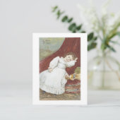 Victoriaans meisje met haar Briefkaart Doll (Staand voorkant)