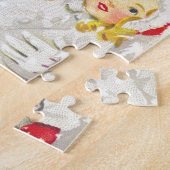 Victoriaans meisje met kerstmis met Doll in sneeuw Legpuzzel (Zijkant)