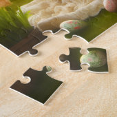 Victoriaans Meisje met Konijn & Paaseieren Legpuzzel (Zijkant)