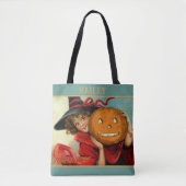  Victoriaans  Meisje met Pompoen Custom Tote Bag (Voorkant)