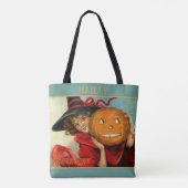  Victoriaans  Meisje met Pompoen Custom Tote Bag (Achterkant)