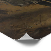 Victoriaans meisje met pompoenhoofd Halloween Wall Poster (Hoek)