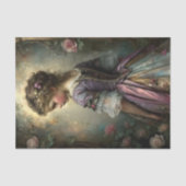 Victoriaans Meisje met Rozen Decoupage Tissuepapier (Voorkant)