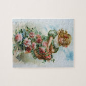 Victoriaans meisje met Rozen puzzel Legpuzzel (Horizontaal)