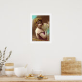 Victoriaans meisje met ventilatorhoofdband poster (Keuken)