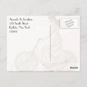 Victoriaans  meisje op fiets Hartelijk dank Briefkaart (Achterkant)