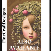 Victoriaans Meisje, Roze Buds Groene Wijnstok BF1  Tissuepapier