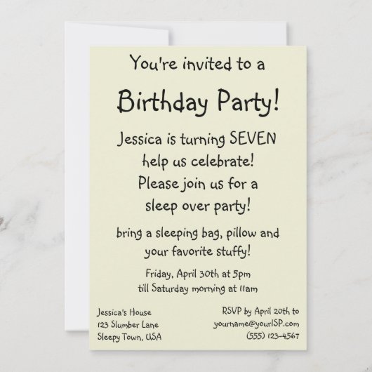  Victoriaans meisje Slapepover Kaart (Achterkant)