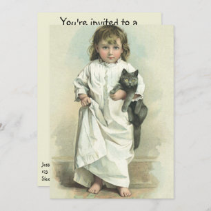 Victoriaans meisje Slapepover Kaart