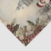  Victoriaans Meisje Winter Kerstmis Decoupage Tissuepapier (Detail)