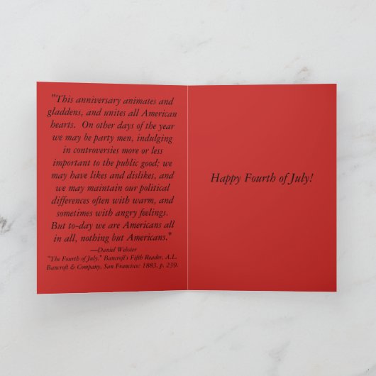 Victoriaans meisjes die vierde van juli-Citaat Kaart (Binnen)