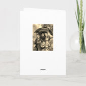 Victoriaans meisjes paraplu regenachtige dag Victo Kaart (Achterkant)