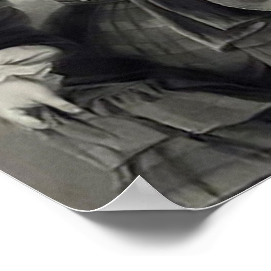 Victoriaans meisjes paraplu regenachtige dag Victo Poster (Hoek)