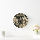 Victoriaans meisjes paraplu regenachtige dag Victo Ronde Klok (Huis)