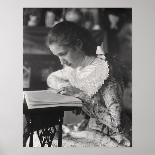 Victoriaans meisjeslezing poster (Voorkant)