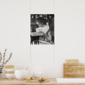 Victoriaans meisjeslezing poster (Keuken)