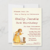 Victoriaans  meisjespartij - 3 of 4 jaar oud kaart (Achterkant)