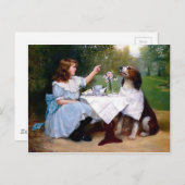 Victoriaans meisjespoottafels briefkaart (Voorkant / Achterkant)