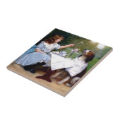 Victoriaans meisjespoottafels tegeltje (Zijkant)