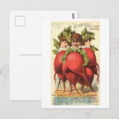  Victoriaans mensen met radijs lichamen Briefkaart (Voorkant / Achterkant)