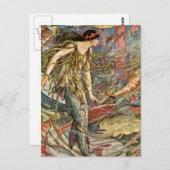Victoriaans Mermaid Art van H J Ford Briefkaart (Voorkant / Achterkant)
