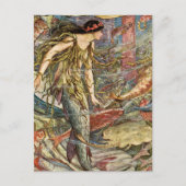 Victoriaans Mermaid Art van H J Ford Briefkaart (Voorkant)