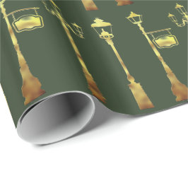 Victoriaans messing Lamp post lantaarn groen Cadeaupapier