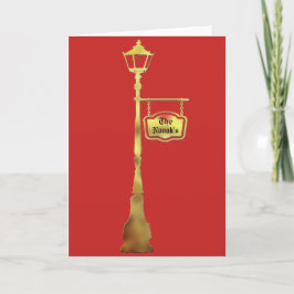 Victoriaans messing Lamp post lantaarn kaart goud 