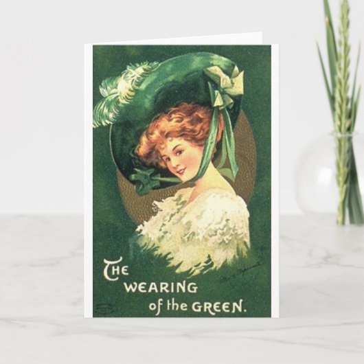 Victoriaans met Green St. Patrick's Day Card Kaart (Voorkant)