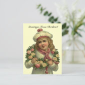  VICTORIAANS met ROZEN Portland OF BRIEFKAART (Staand voorkant)