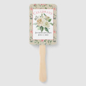  Victoriaans met White Roses Wedding Handwaaier (Achterkant)