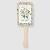  Victoriaans met White Roses Wedding Handwaaier (Voorkant)