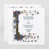 Victoriaans middeleeuwse stijl kaart (Voorkant / Achterkant)