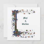 Victoriaans middeleeuwse stijl kaart (Achterkant)